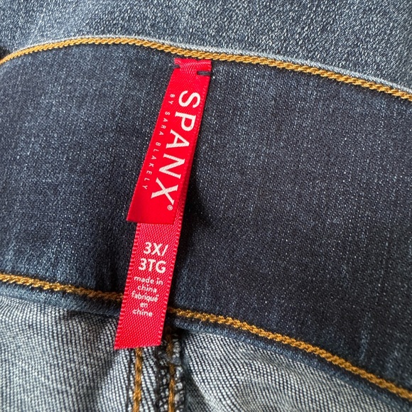 Spanx Jeans Women’s Blue Jeggings Stretch Wide Leg Flare Frayed S… - Picture 5 of 9